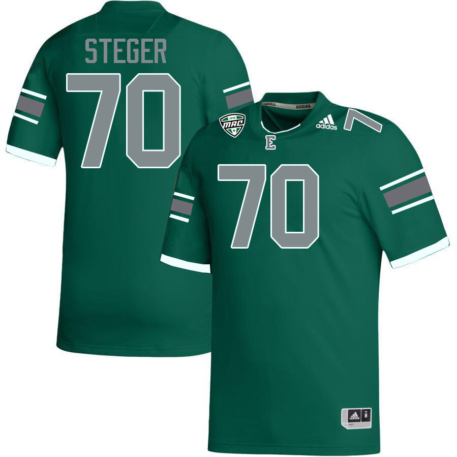 Eastern Michigan Eagles #70 Andrew Steger College Football Jerseys Stitched-Green